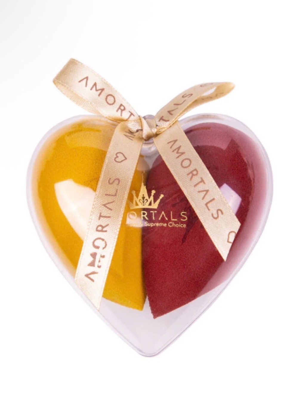 2-in-1 Makeup Sponge Set - Yellow & Red